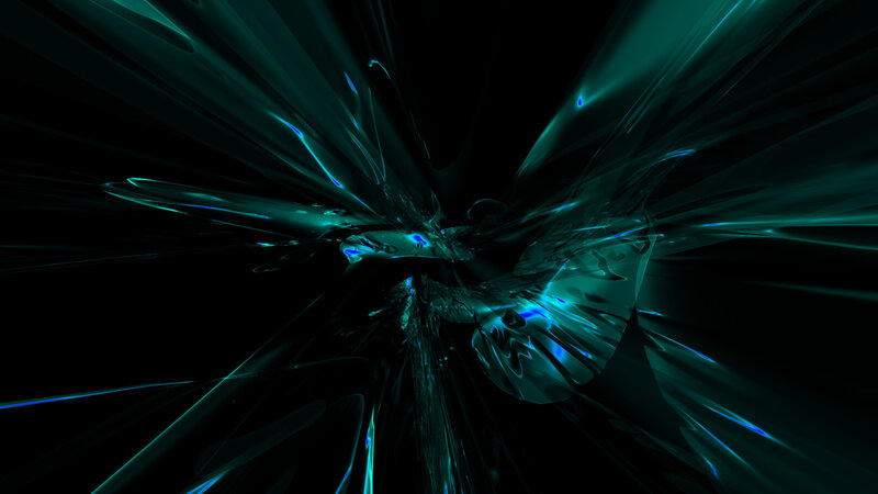 Abstract Teal Light Burst — Dramatic