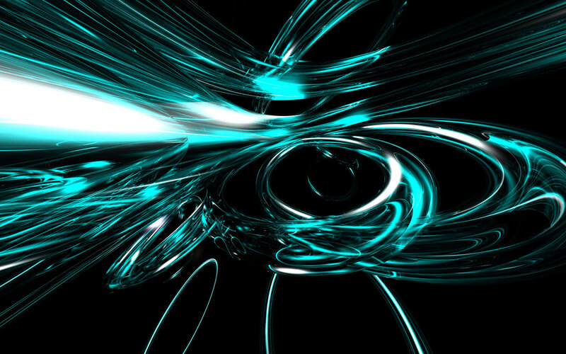 Abstract teal light swirls