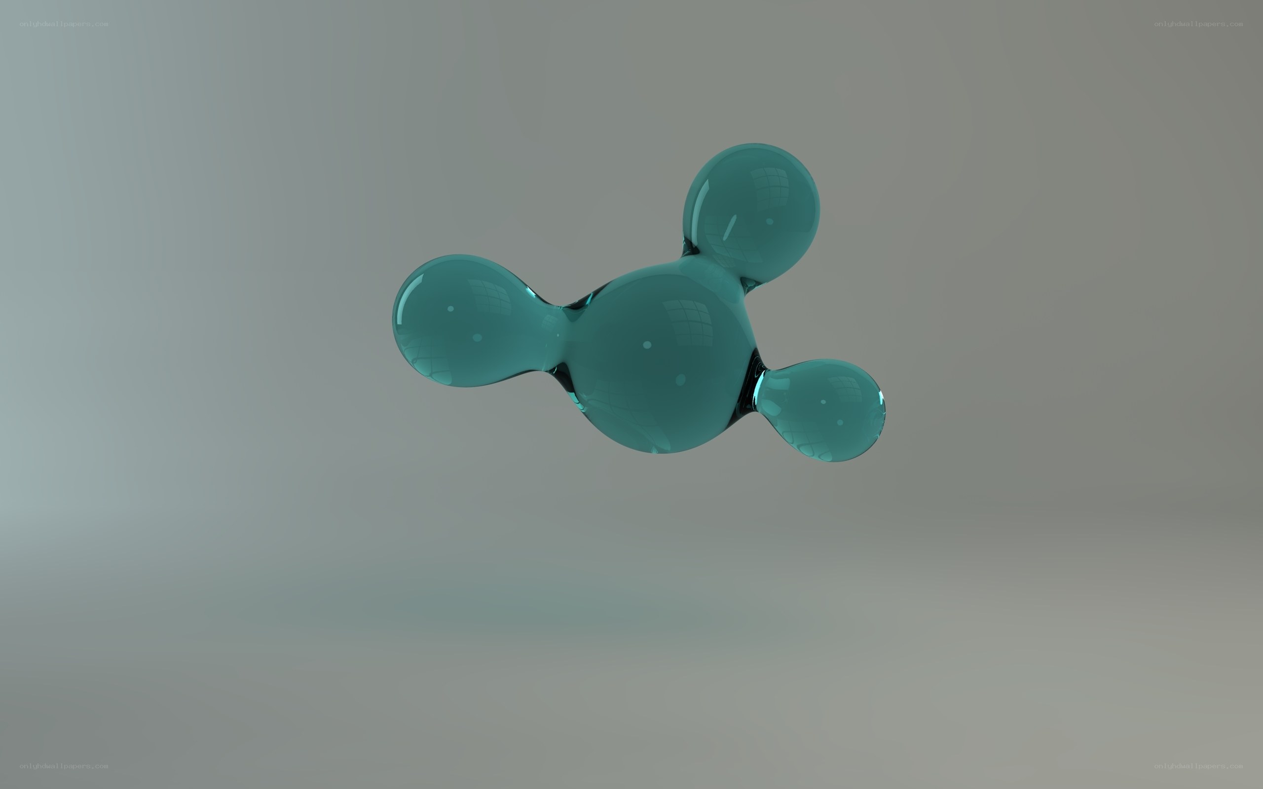 abstract teal liquid form
