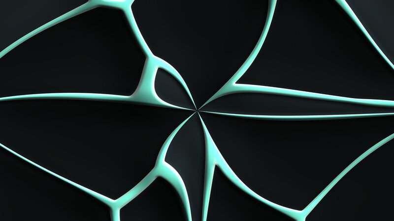 abstract teal pattern on black