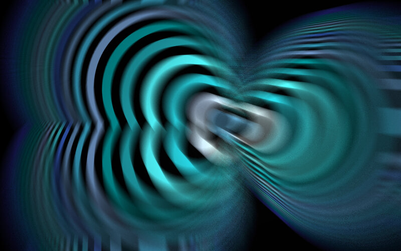 Abstract Teal Swirl