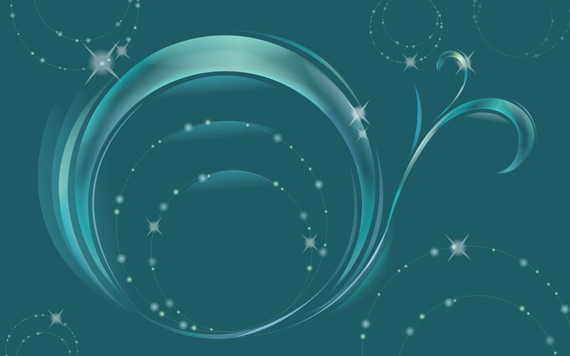 Abstract Teal Swirls — Calm, Digital Art