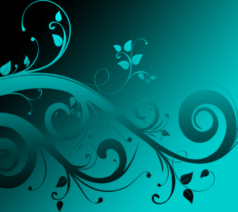 Abstract Teal Swirls — Calm
