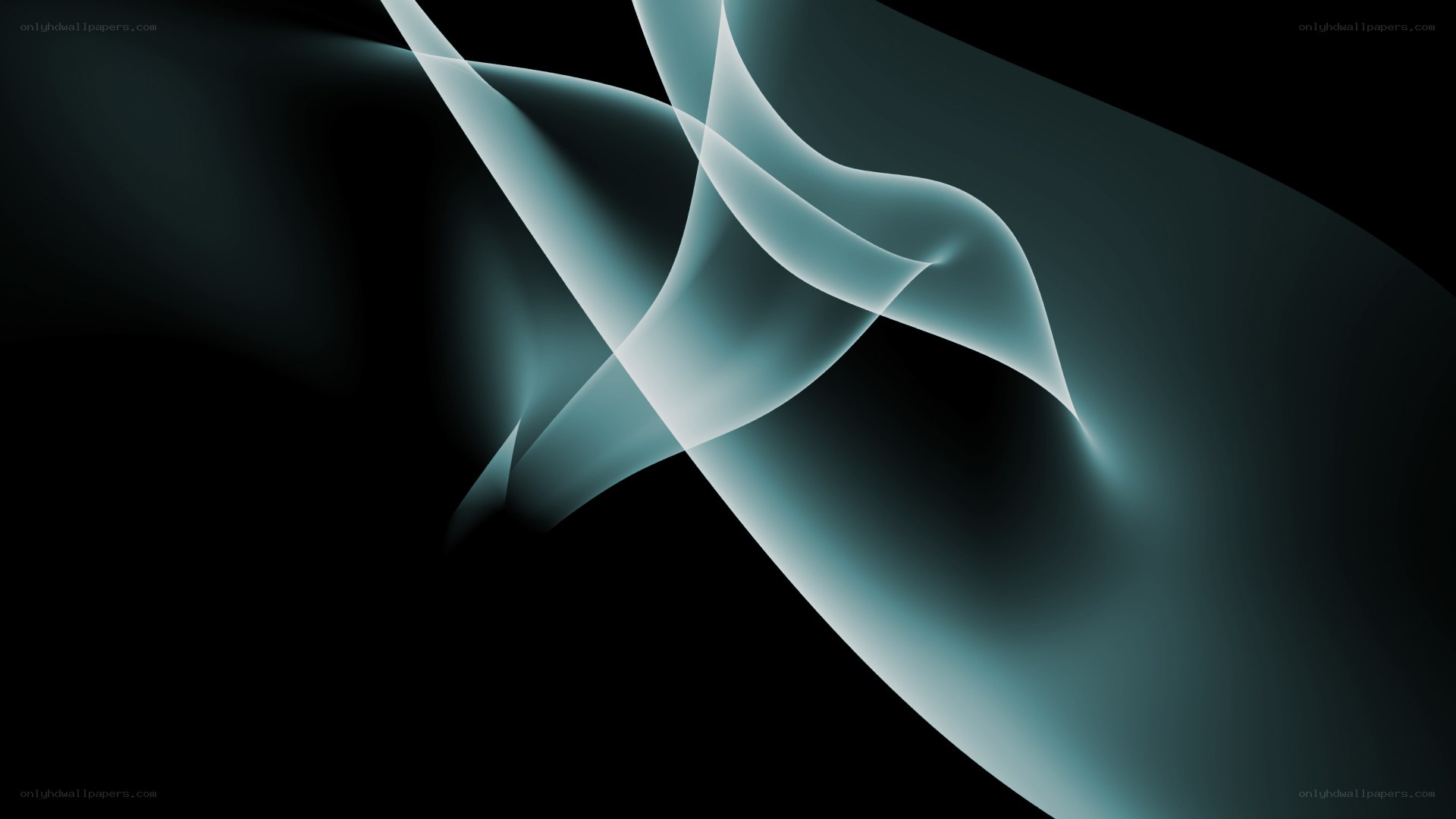 Abstract teal wave design