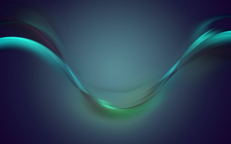 Abstract teal wave design