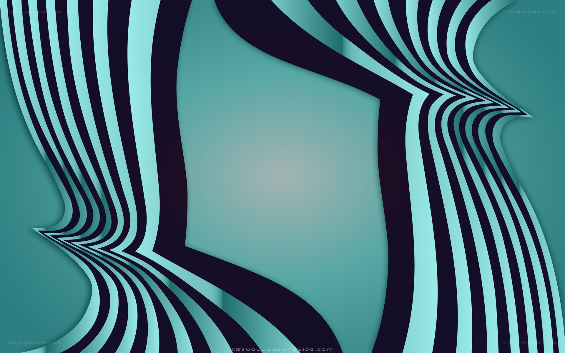 abstract teal wave pattern