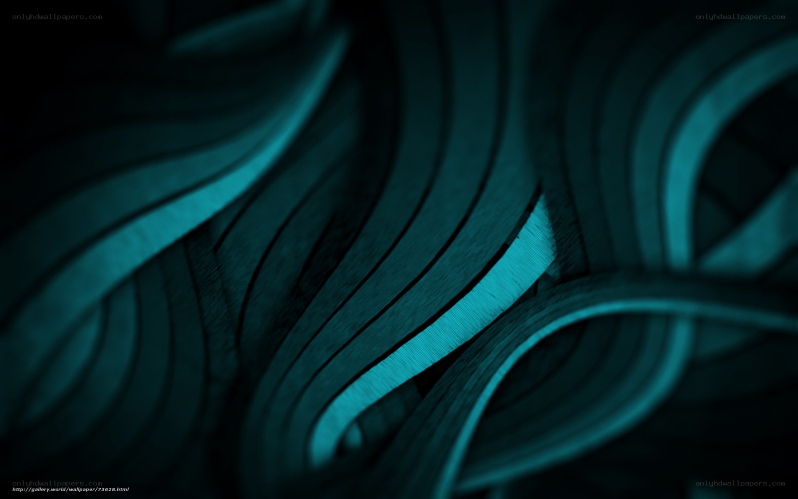 Abstract teal wave pattern