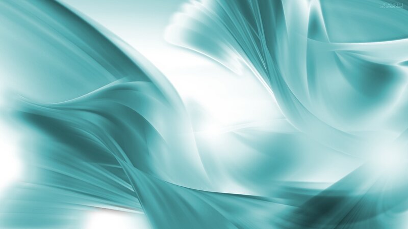 Abstract Teal Waves — Serene