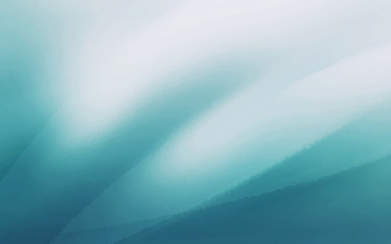 Abstract Teal Waves — White