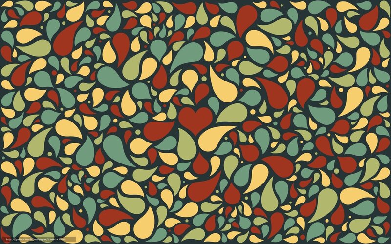 Abstract Teardrop Pattern — Red