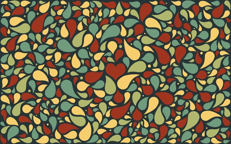 Abstract Teardrop Pattern