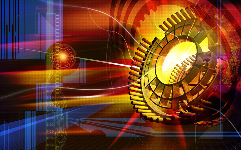 Abstract technology gear design