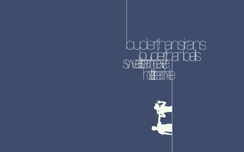 abstract text and silhouette design