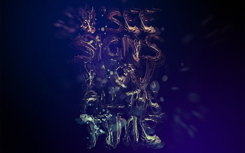 abstract text art design