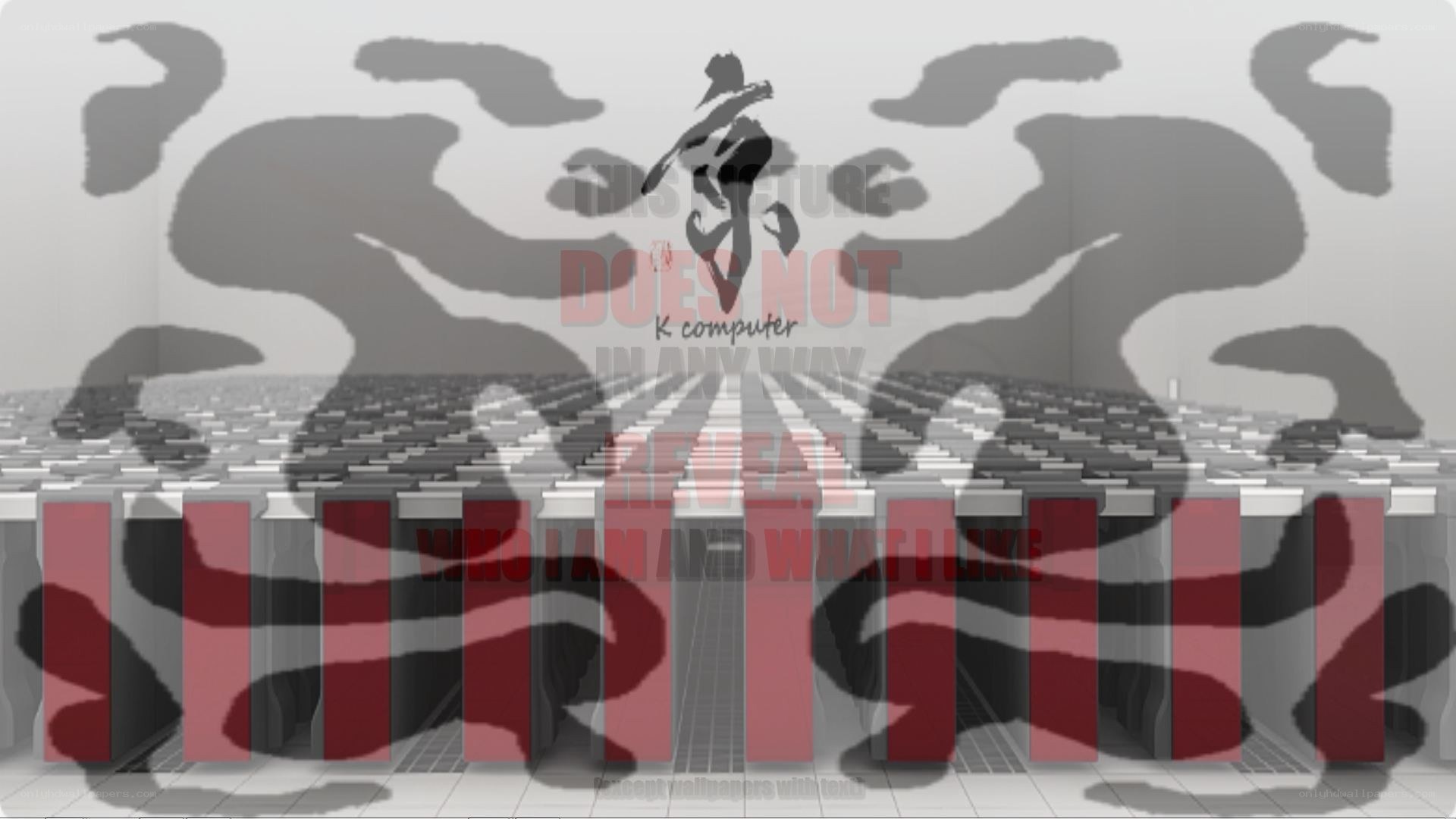 abstract text art with red bars