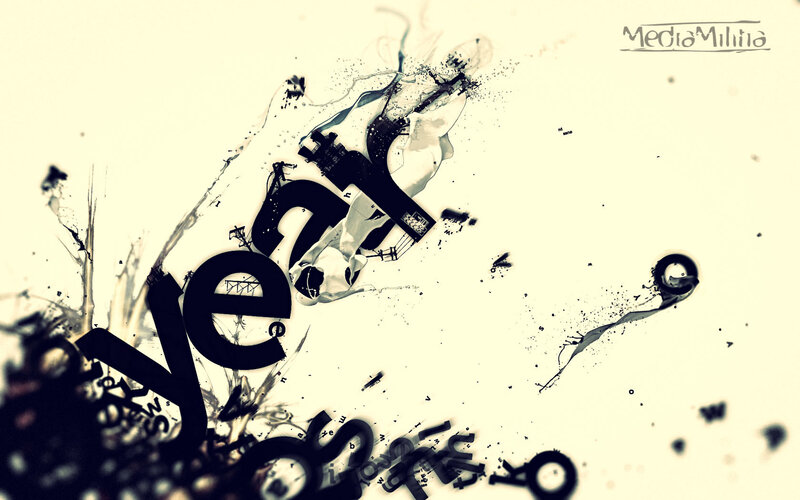 Abstract Text Design — Black, Dynamic