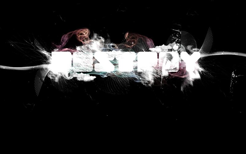 abstract text design with smoke