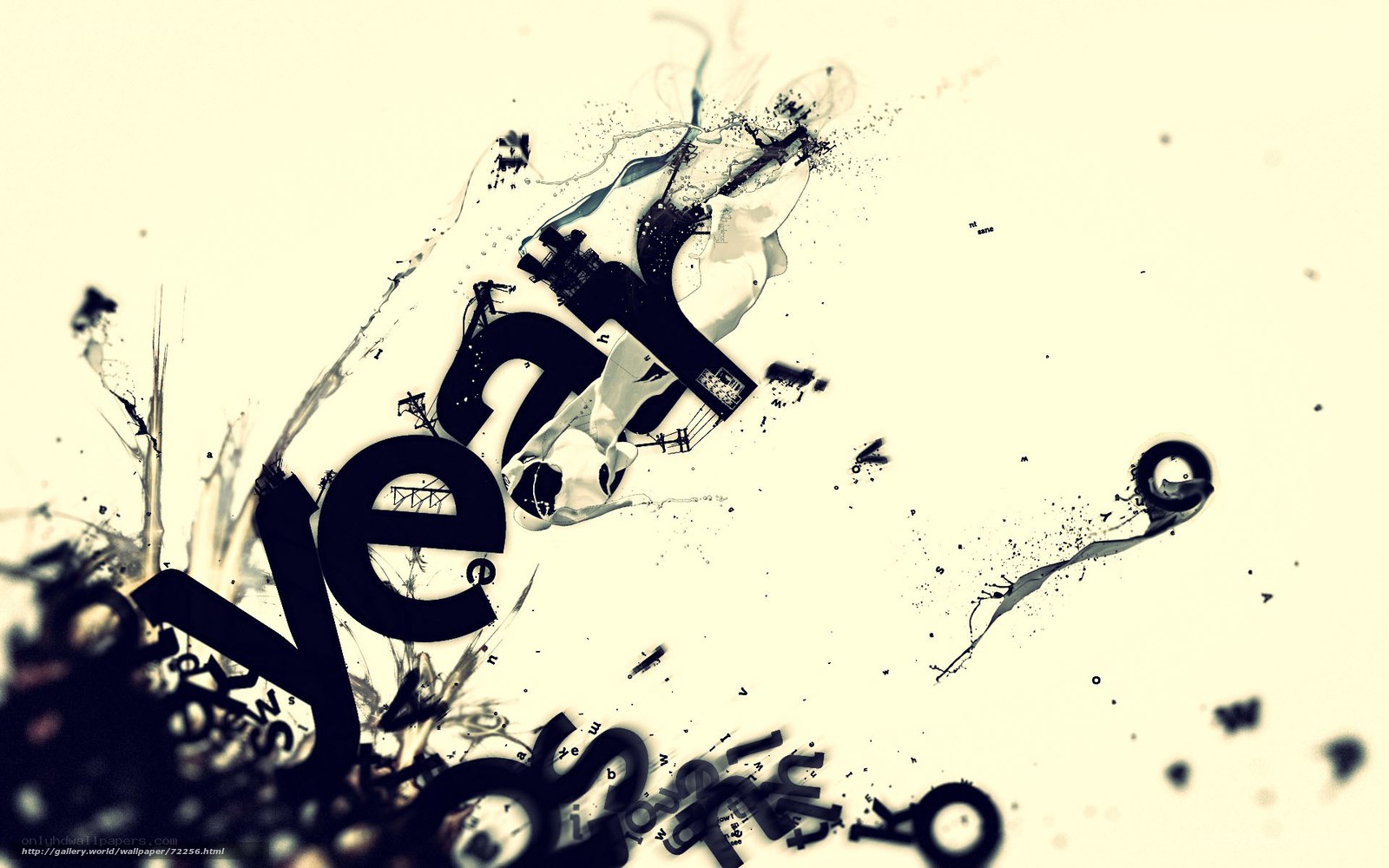 abstract text splash art