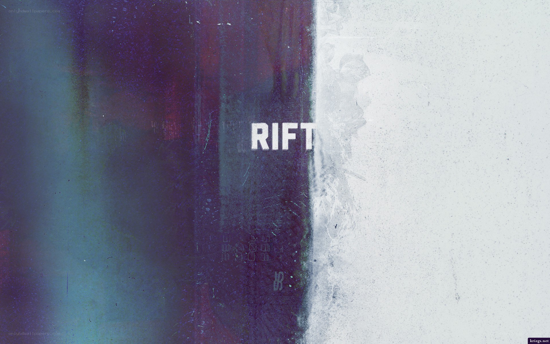 abstract text with rift
