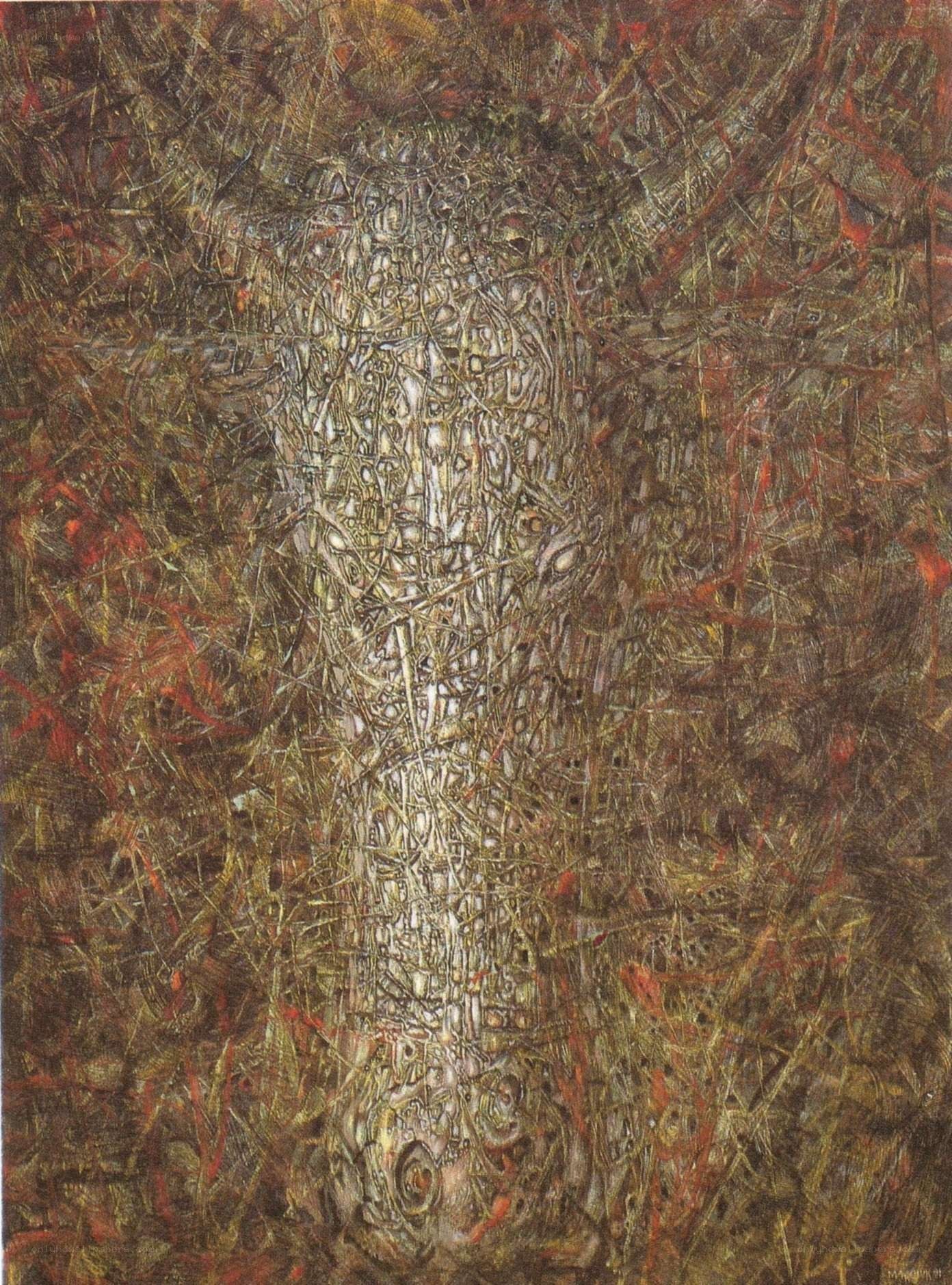 Abstract textured painting