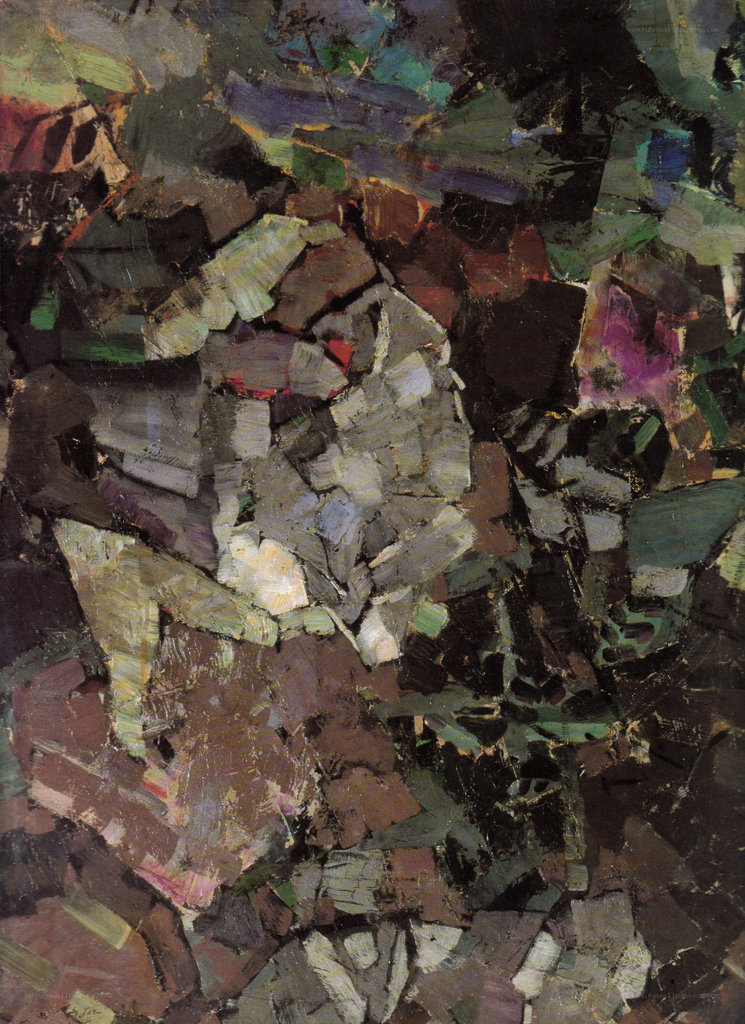 Abstract textured painting