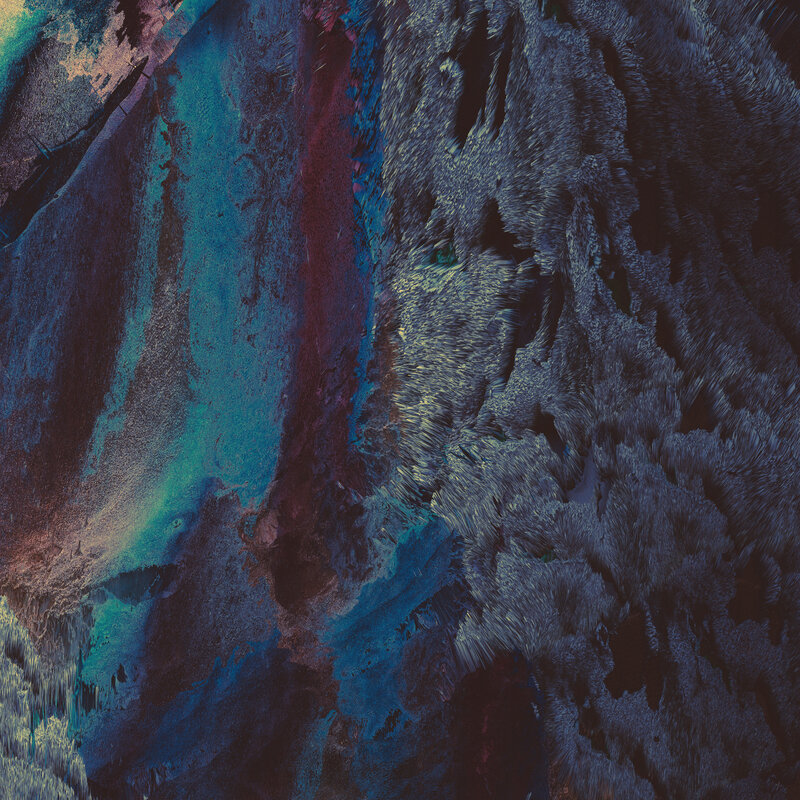 Abstract Textured Surface — Blue, Dark, Purple, Black