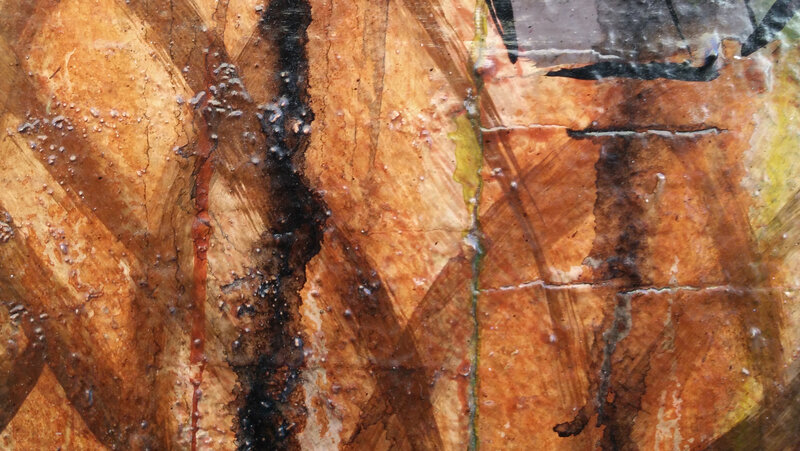 Abstract Textured Surface — Brown, Painting