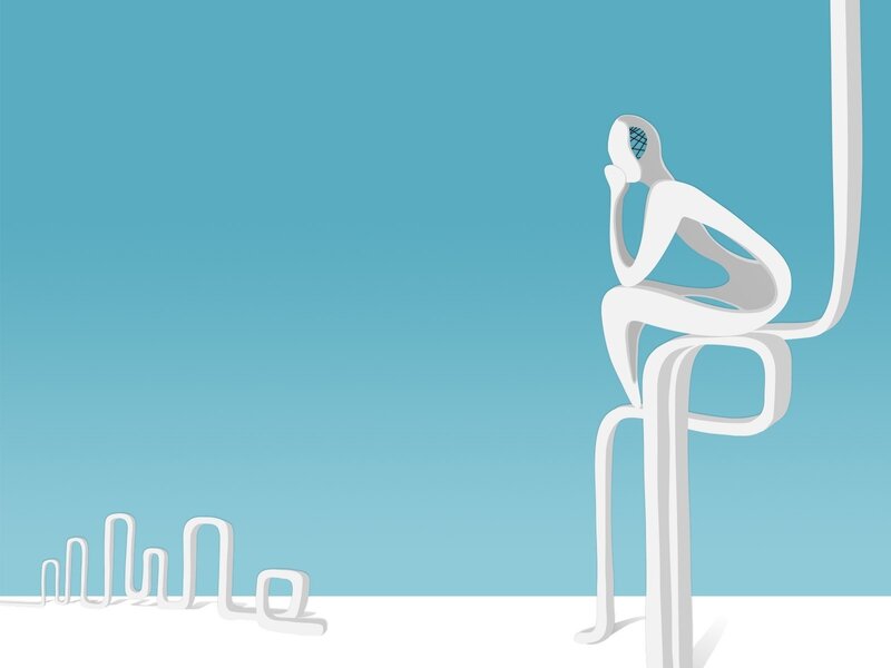abstract thinker sculpture