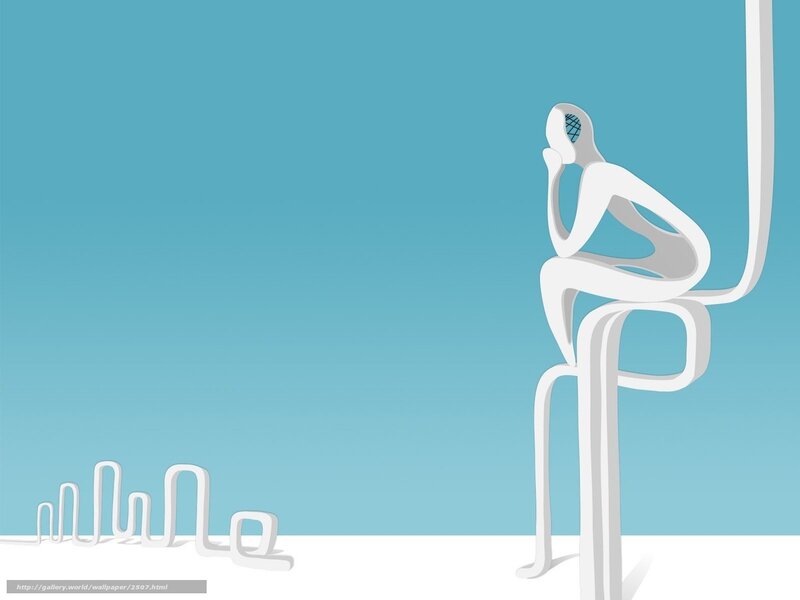 Abstract thinker sculpture