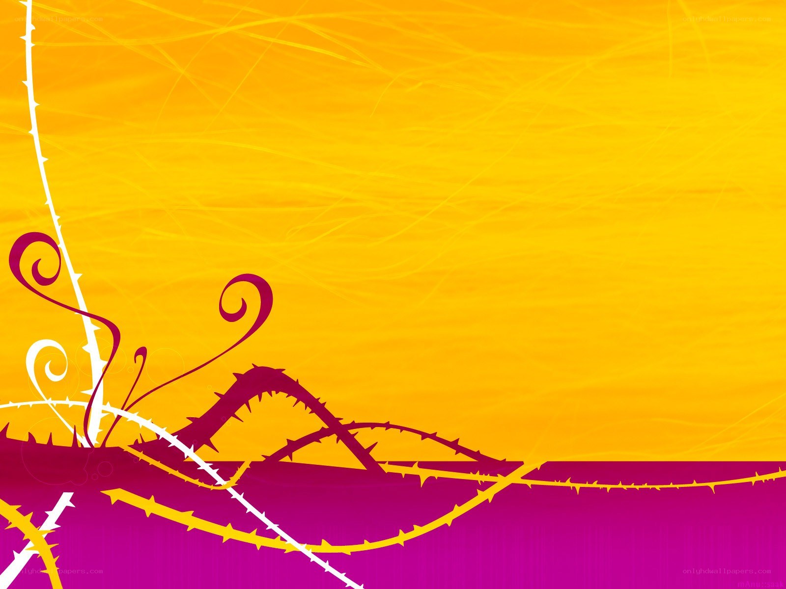 abstract thorny vine design