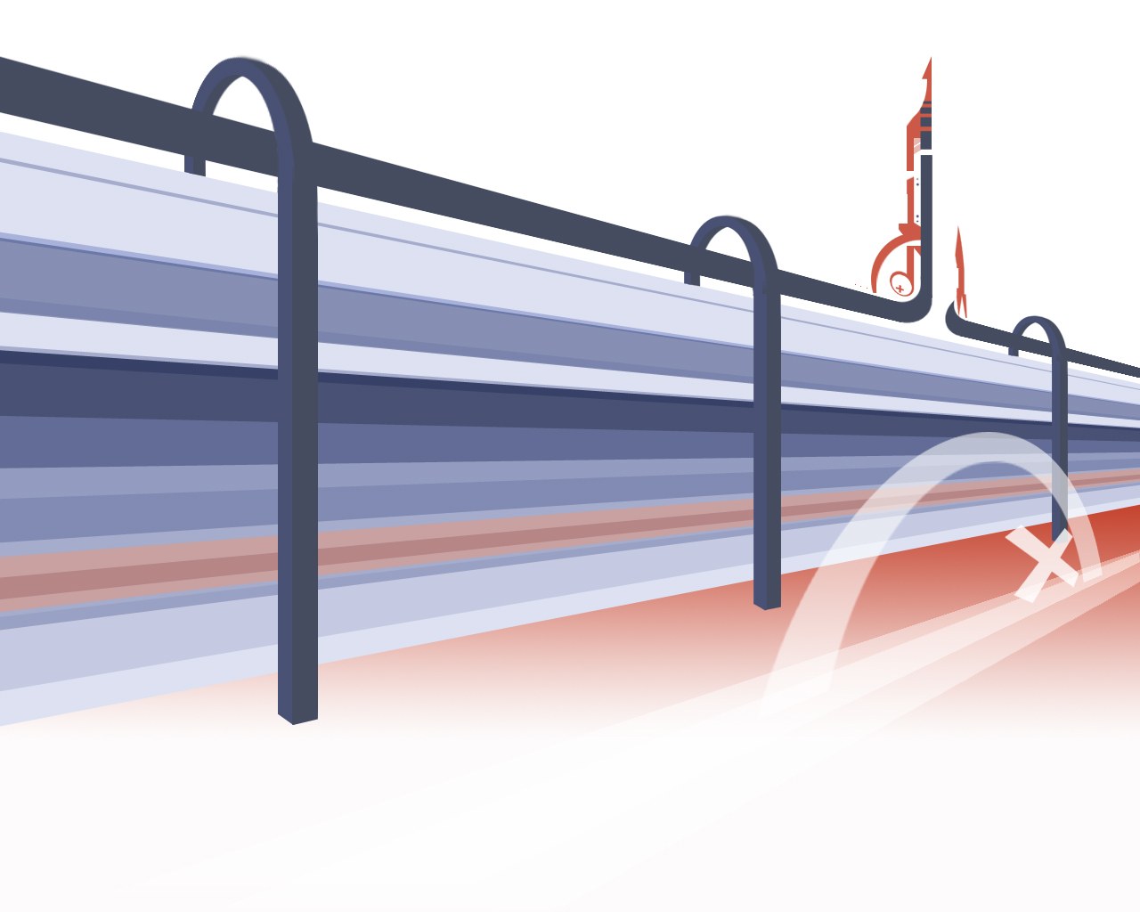 abstract train track illustration