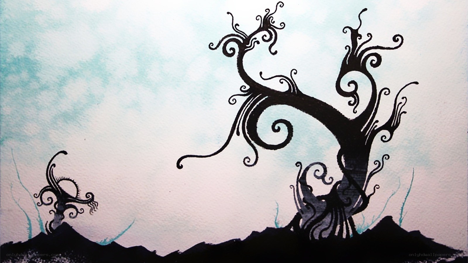 abstract tree art illustration