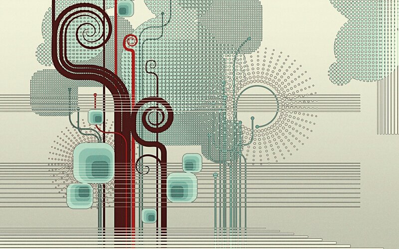 Abstract Tree Design — Brown