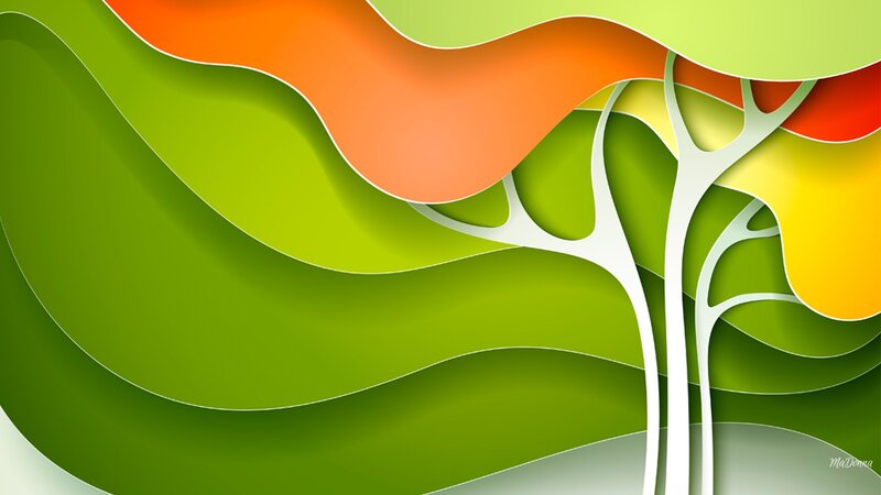 Abstract Tree Design — Green