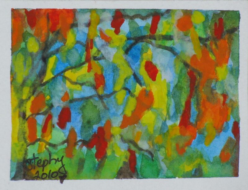 Abstract Tree Painting