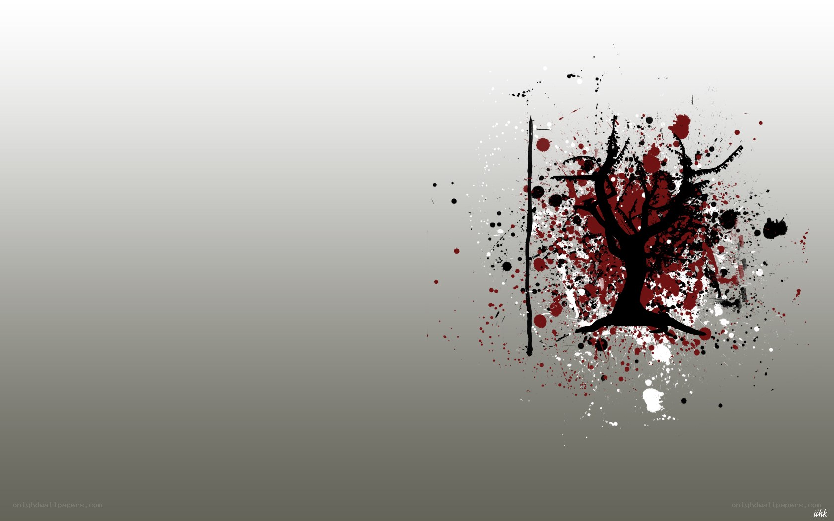abstract tree with splatters