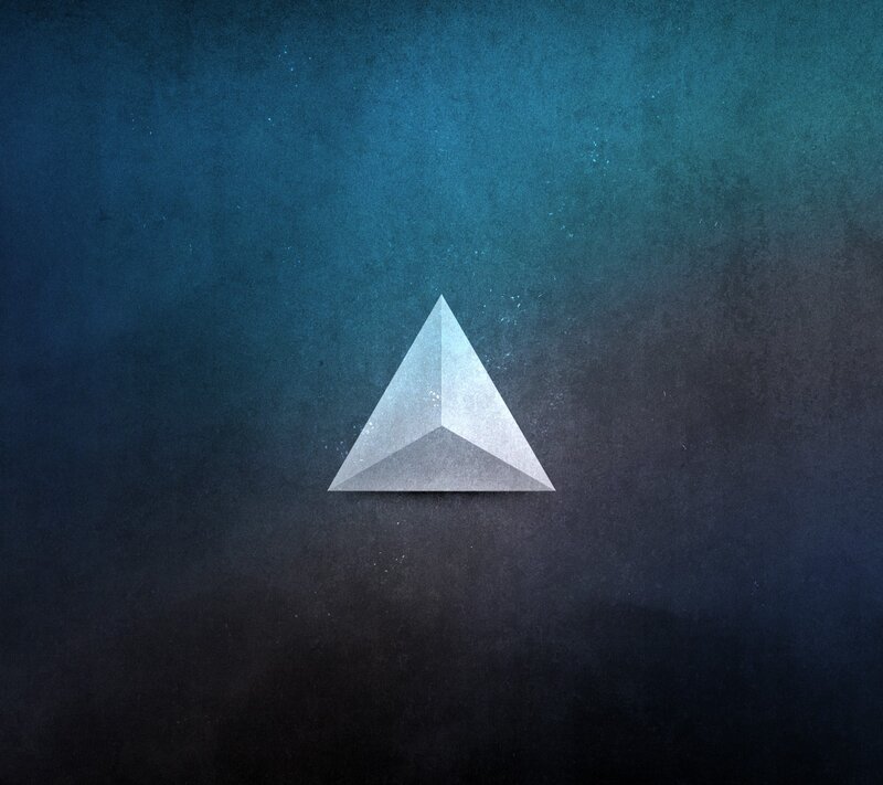 abstract triangle on dark background