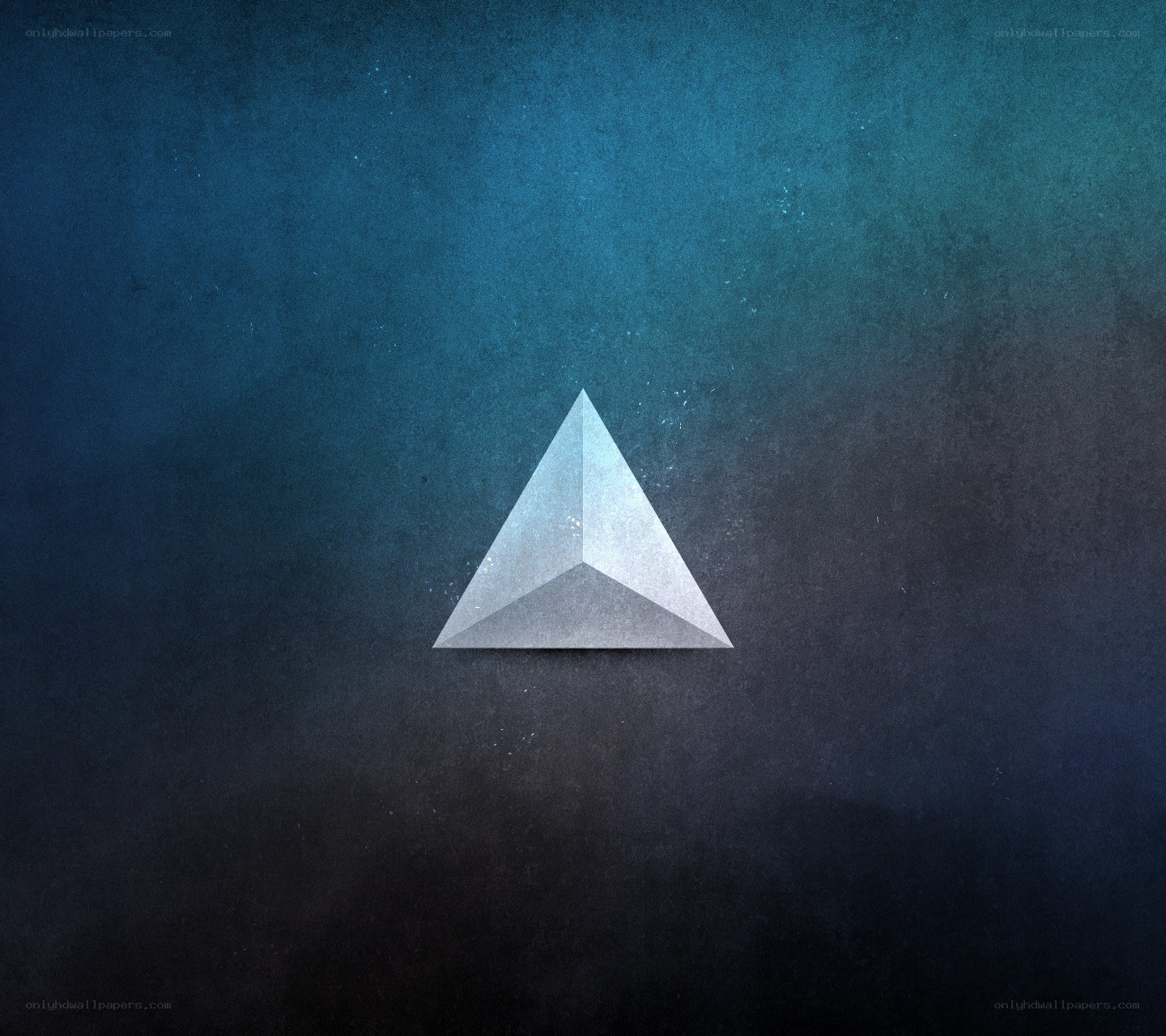 abstract triangle on dark background