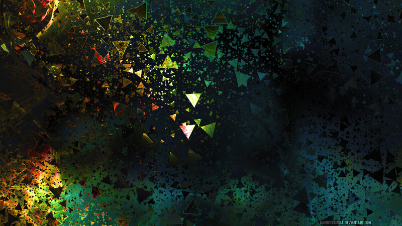 Abstract Triangle Pattern — Green