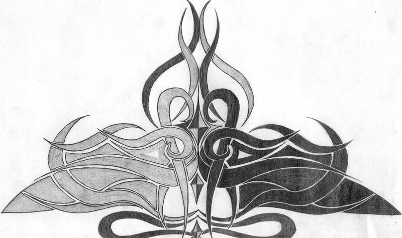 Abstract Tribal Design — Black, Mystical