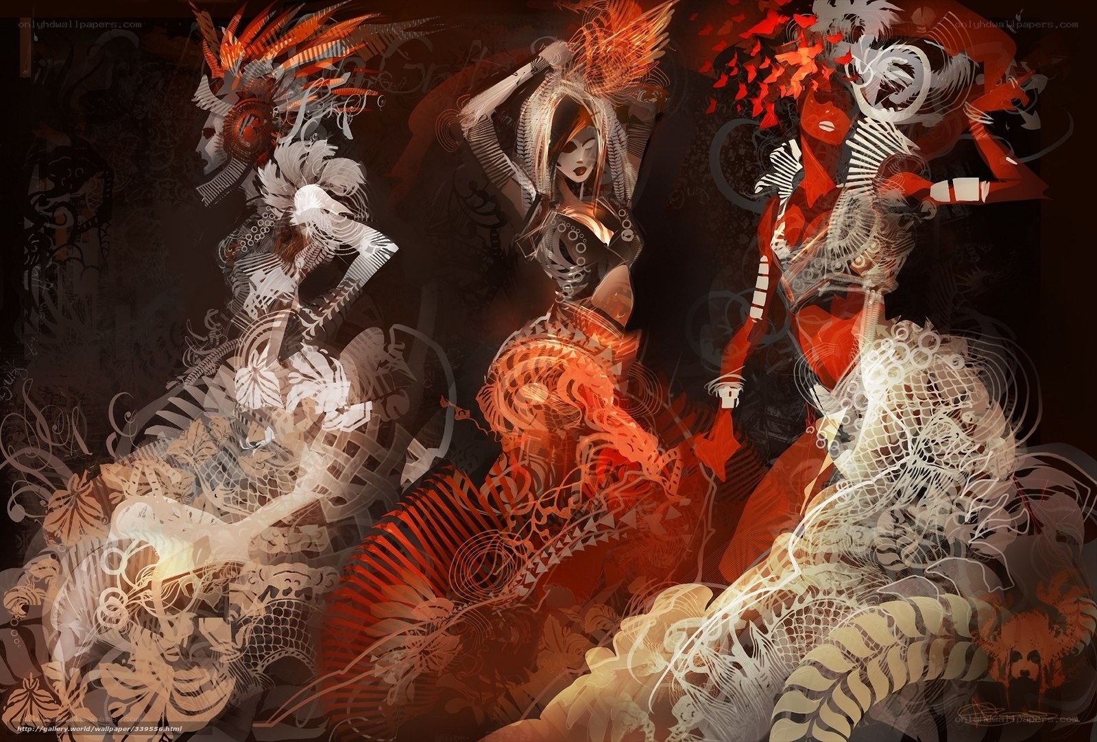 Abstract tribal fashion art