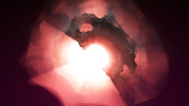 Abstract Tunnel of Light — Red