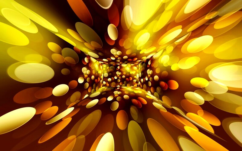 Abstract Tunnel of Light — Yellow