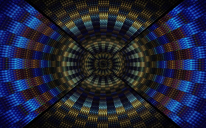 Abstract Tunnel Pattern — Blue