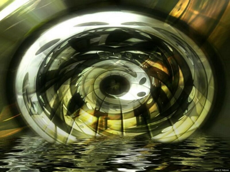 Abstract Tunnel Reflection — Gold