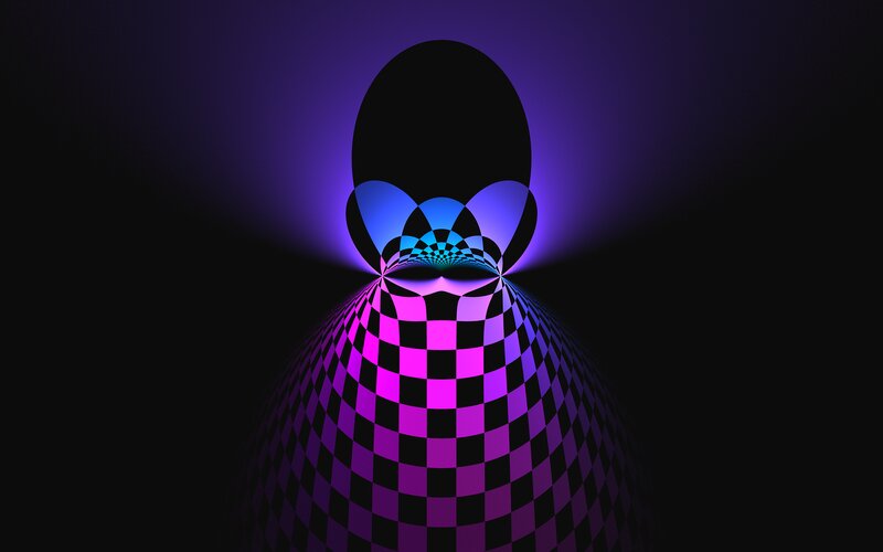 Abstract Tunnel with Checkerboard