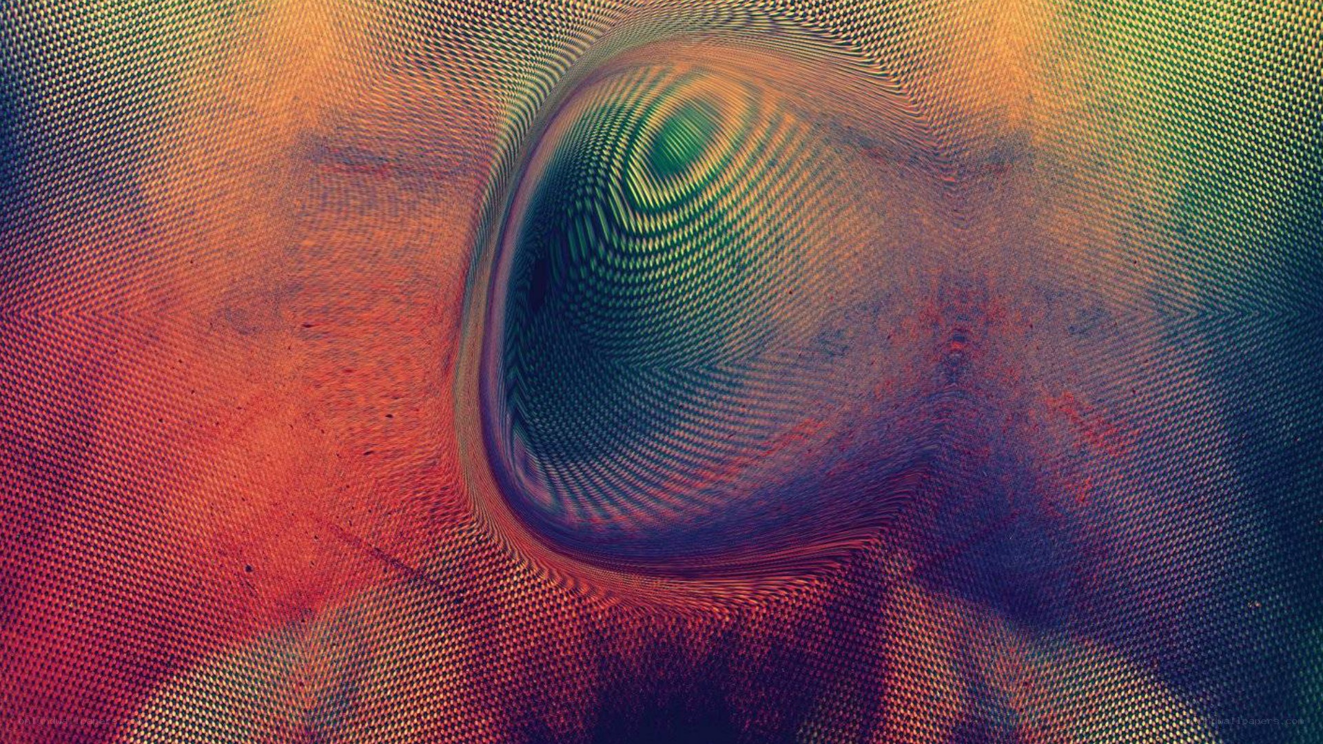 Abstract tunnel with colorful patterns