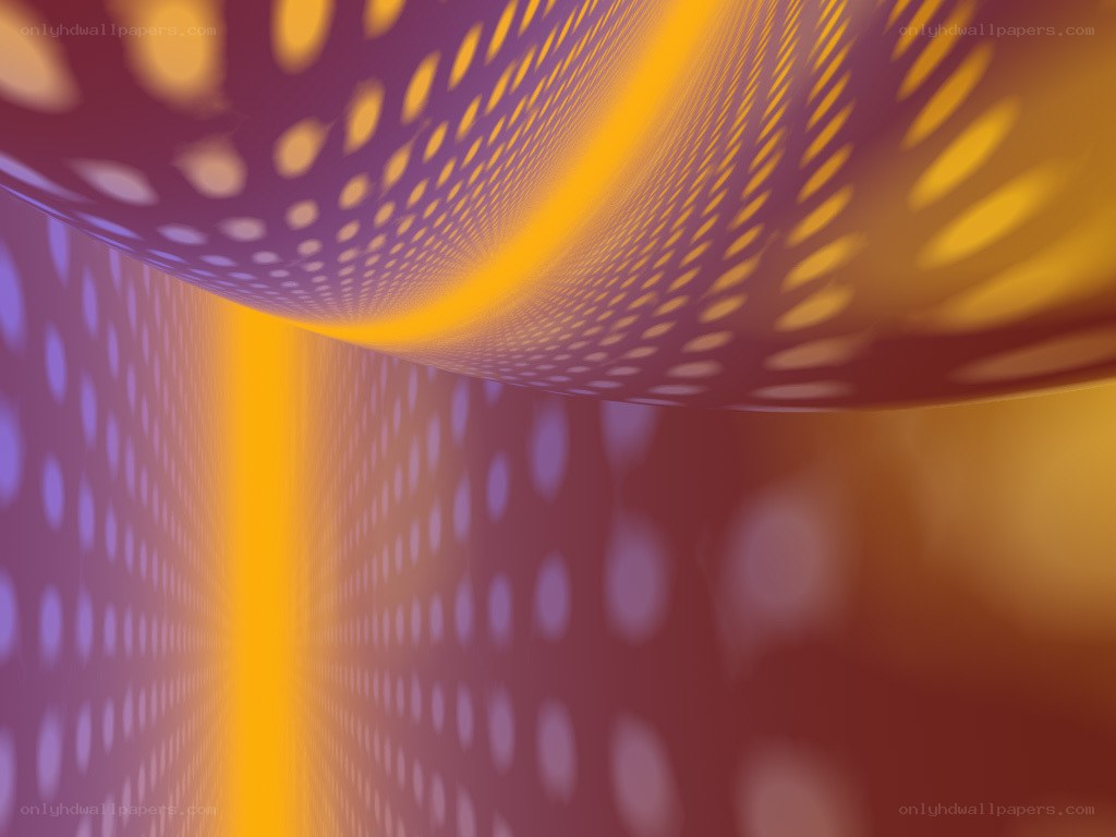 Abstract tunnel with glowing dots