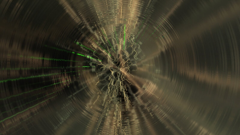 Abstract tunnel with light streaks