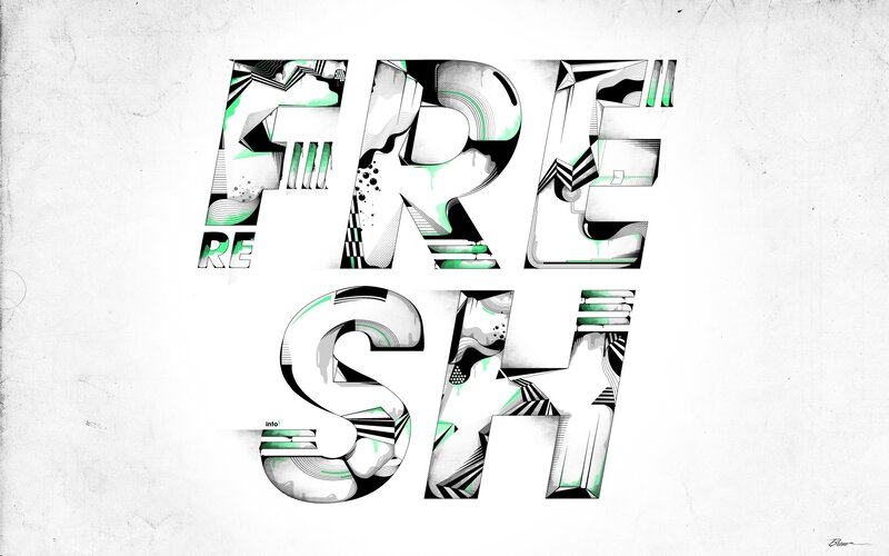 abstract typography art